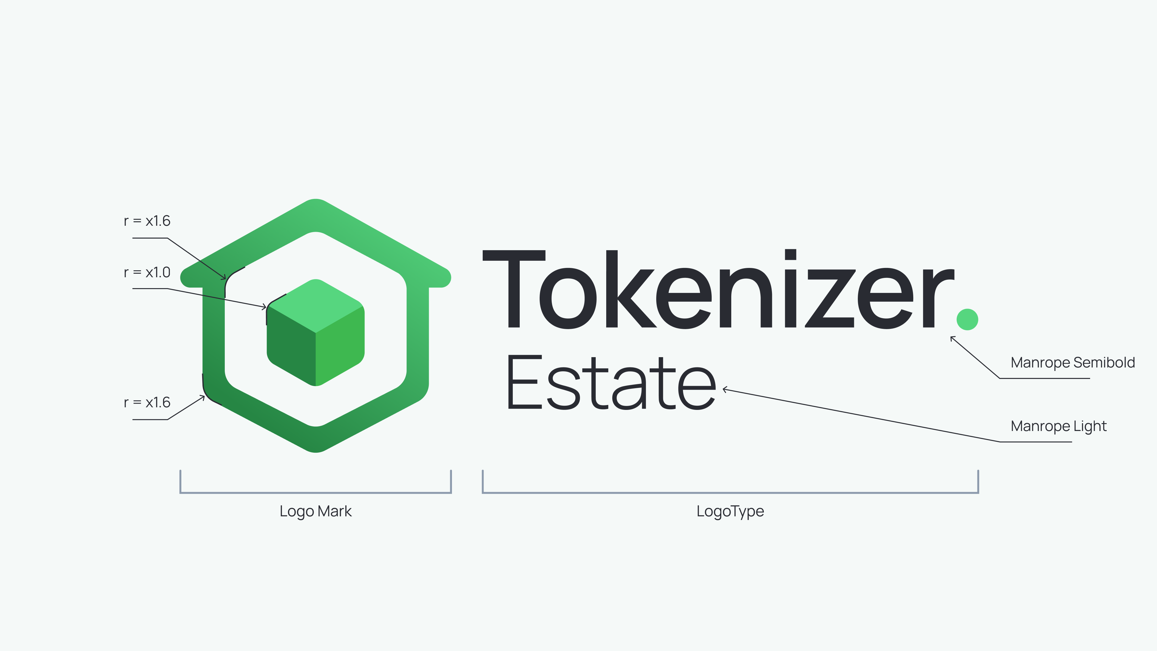 Tokenizer.Estate Primary Logo Lockup - Official Brand Logo